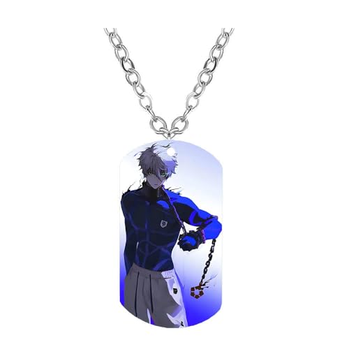 CHENJIRA Bleu Locks Figure Halskette Anime Figuren Cosplay Schmuck Metall Kette Bleu Locks Edelstahl Farbdruck Anhänger (C) von CHENJIRA