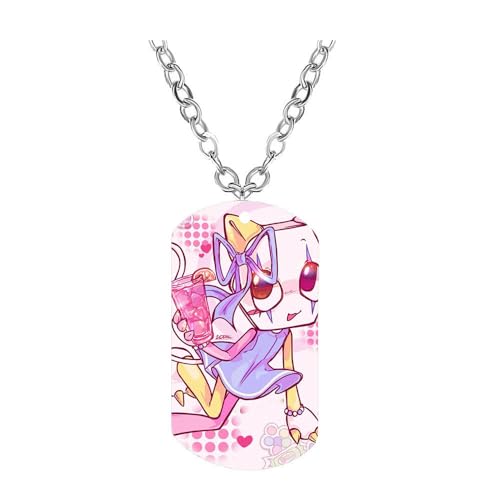 CHENJIRA Dandys Worlds Figure Halskette Spiel Figuren Cosplay Schmuck Metall Kette Edelstahl Farbdruck Anhänger (C) von CHENJIRA