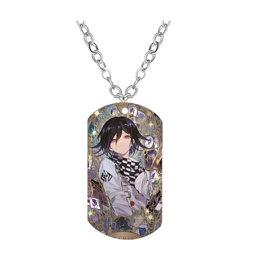 CHENJIRA Danganronpo Figure Halskette Anime Figuren Cosplay Schmuck Metall Kette Edelstahl Farbdruck Anhänger (C) von CHENJIRA