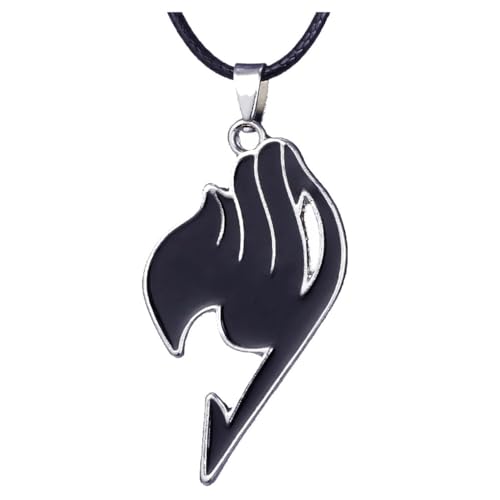 CHENJIRA FairysTail Figure Halskette Anime Figuren Cosplay Schmuck FairysTail Logo Metall Kette Edelstahl Farbdruck Anhänger (A) von CHENJIRA