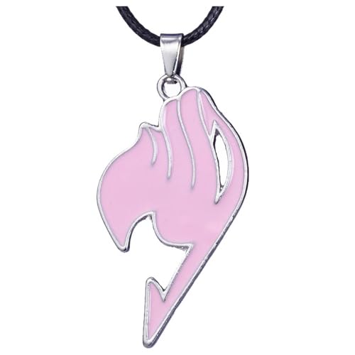 CHENJIRA FairysTail Figure Halskette Anime Figuren Cosplay Schmuck FairysTail Logo Metall Kette Edelstahl Farbdruck Anhänger (B) von CHENJIRA