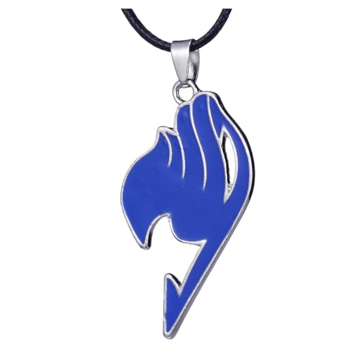 CHENJIRA FairysTail Figure Halskette Anime Figuren Cosplay Schmuck FairysTail Logo Metall Kette Edelstahl Farbdruck Anhänger (E) von CHENJIRA
