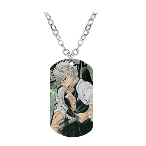 CHENJIRA Ghost Slayers Figure Halskette Anime Figuren Cosplay Schmuck Metall Kette Ghost Slayers Edelstahl Farbdruck Anhänger (E) von CHENJIRA