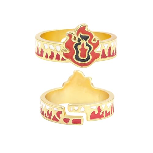 CHENJIRA Ghost Slayers Ringe Anime Figuren Cosplay Ring Ghost Killing Einstellbare Öffnung Schmuck (C) von CHENJIRA
