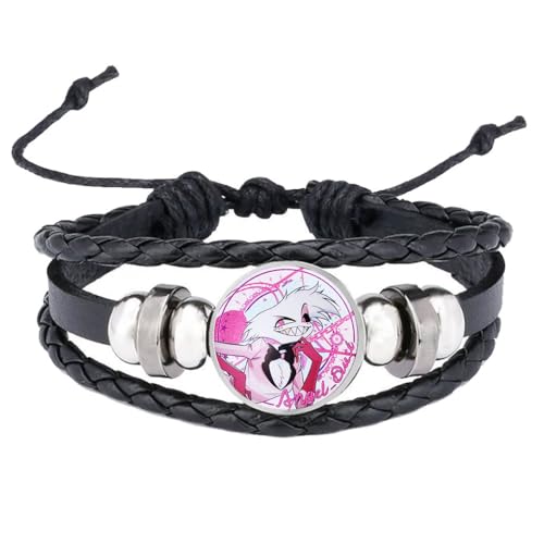 CHENJIRA HazbinsHotel Armbänder Vintage Punk Leder Armreif Fashion Compilation Leder Armband Schmuck (A) von CHENJIRA