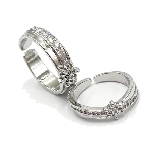 CHENJIRA Love＆Deepspace Cosplay Ringe 2 Set Spiel Figuren Rings Einstellbare Öffnung Paar Ring Schmuck (A) von CHENJIRA