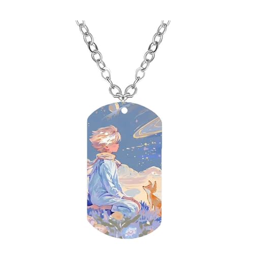 CHENJIRA PetitPrinces Figure Halskette Anime Figuren Cosplay Schmuck Metall Kette Prince＆Rose Edelstahl Farbdruck Anhänger (C) von CHENJIRA