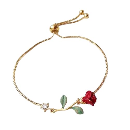 CHENJIRA PetitPrinces Rose Armbänder Gold Metall Kette Armreif Abnehmbarer Armband Schmuck von CHENJIRA