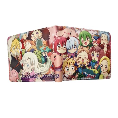 CHENJIRA Seven Dead Sins Geldbörse Anime Seven Dead Sins Poster Mehrschichtige Geldbeutel Bunt Bedruckte Aufbewahrungstasche (D) von CHENJIRA