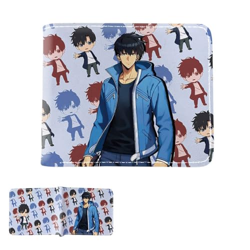 CHENJIRA Solo Levelings Geldbörse Anime Solo Levelings Poster Mehrschichtige Geldbeutel Bunt Bedruckte Aufbewahrungstasche (D) von CHENJIRA