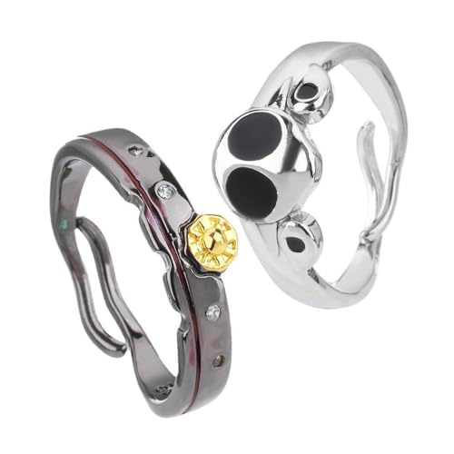 CHENJIRA Toilet Bounds Hanako Kun Ringe Anime Figuren Cosplay Ring Einstellbare Öffnung Schmuck - Metall, 2 Set von CHENJIRA