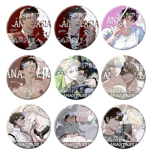 Codename Anastasias Abzeichen Anime Figuren Tinplate Badge Pins Dekorationen - Mehrfarbig 58mm 9 Set von CHENJIRA