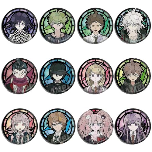 Danganronpo Abzeichen Anime Figuren Tinplate Badge Pins Dekorationen - Mehrfarbig 58mm 12 Set von CHENJIRA