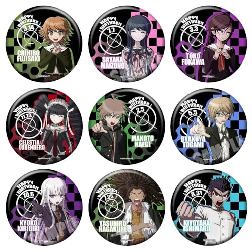 Danganronpo Abzeichen Anime Figuren Tinplate Badge Pins Dekorationen - Mehrfarbig 58mm 9 Set von CHENJIRA