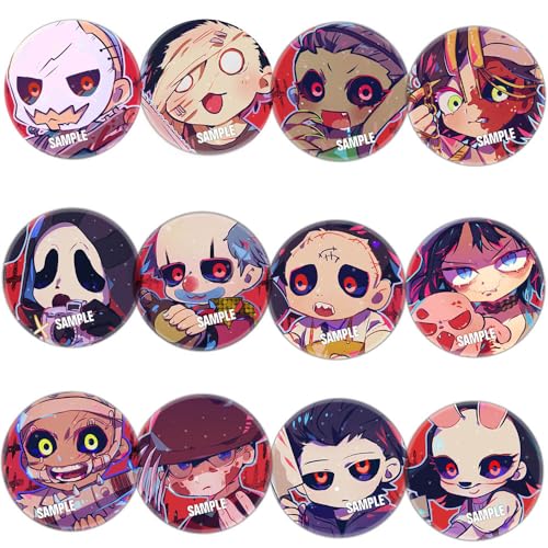 Dead Daylight Abzeichen Spiel Figuren Tinplate Badge Pins Dekorationen - Mehrfarbig 58mm 12 Set von CHENJIRA