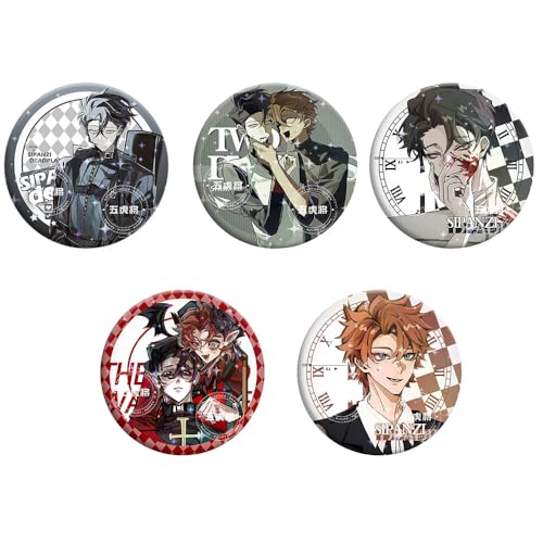 Dead Plates Abzeichen Spiel Figuren Tinplate Badge Pins Dekorationen - Mehrfarbig 58mm 5 Set von CHENJIRA