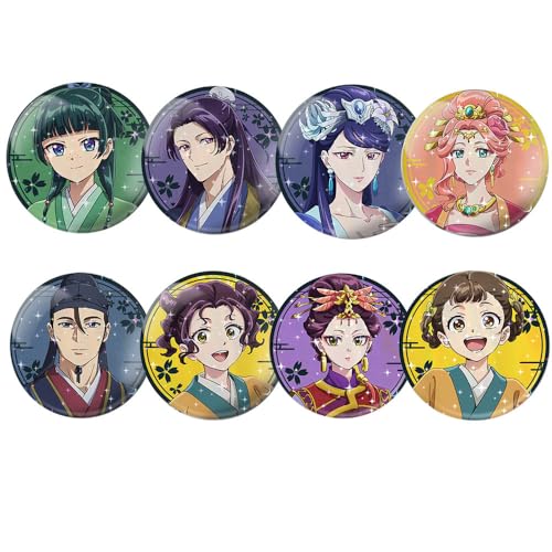 Die Tagebücher Der Apothekerin Abzeichen Anime Figuren Tinplate Badge Pins Dekorationen - Mehrfarbig 58mm 8 Set von CHENJIRA