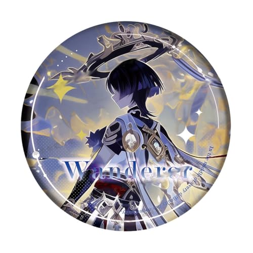 Gen Shin Impact Abzeichen Spiel Figuren Tinplate Badge Pins Dekorationen 58MM (B) von CHENJIRA