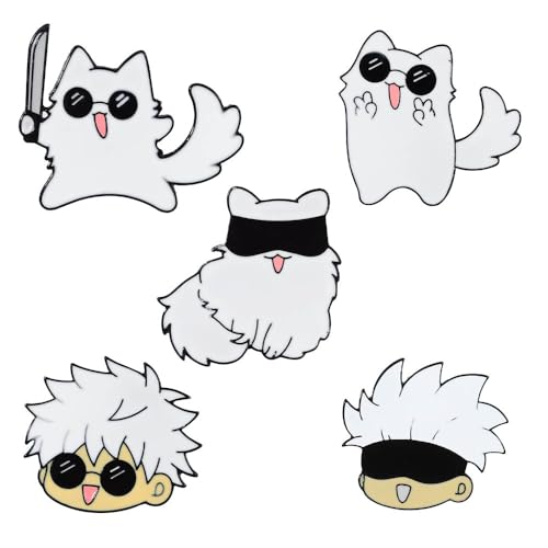 JujutsKaisens GojoSatoru Abzeichen Anime Figuren Cosplay Accessories Badge Pins Dekorationen - Mehrfarbig, Metall, 5 Stück von CHENJIRA