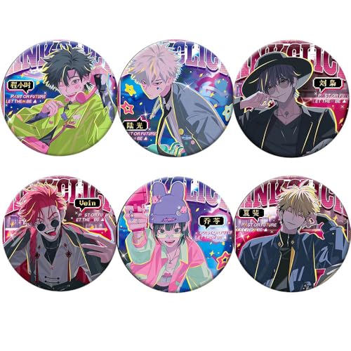 LinkClicks Abzeichen Anime Figuren Tinplate Badge Pins Dekorationen - Mehrfarbig 58mm 6 Set von CHENJIRA