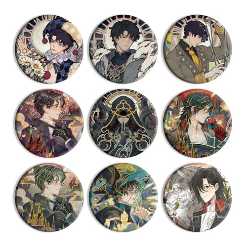 Lord of Mysterie Abzeichen Anime Figuren Tinplate Badge Pins Dekorationen - Mehrfarbig 58mm 9 Set von CHENJIRA