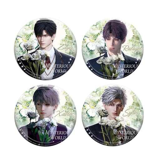 Love Deepspace Coole Charaktere Abzeichen Spiel Figuren Tinplate Badge Pins Dekorationen - Mehrfarbig 75MM 4 Set von CHENJIRA