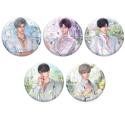 Love Deepspace Coole Charaktere Abzeichen Spiel Figuren Tinplate Badge Pins Dekorationen - Mehrfarbig 75MM 5 Set von CHENJIRA