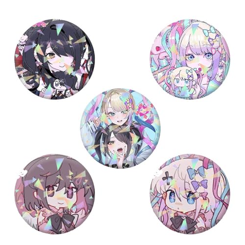 Need Girl Overdoses Abzeichen Anime Figuren Tinplate Badge Pins Dekorationen - Mehrfarbig 58mm 5 Set von CHENJIRA