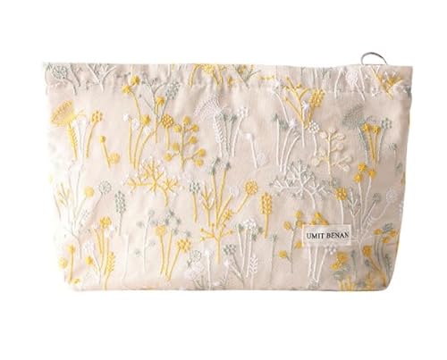 CHENKEE Kosmetiktasche,2 Stück Make Up Tasche,Multifunktionaler Kulturtasche Damen,Schöne Blumen Makeup Bag,Reise Kosmetiktasche,Kosmetiktasche Klein mit Reißverschluss für Mädchen,Damen,Kinder von CHENKEE