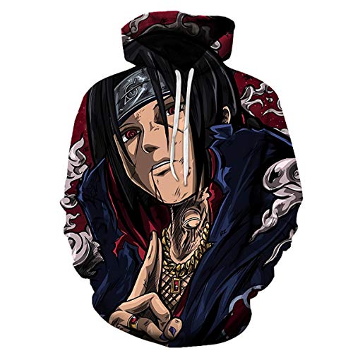 Bulex Herren Japanischer Anime 3D-Druck Cool Cosplay Pullover Kapuzen-Sweatshirt mit Kängurutasche von CHENMA