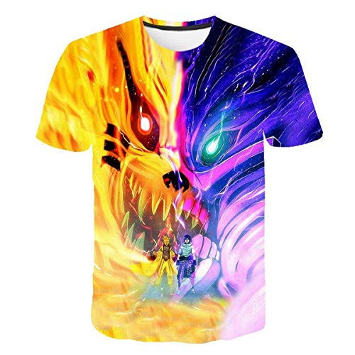 Bulex Herren Japanischer Anime Cool 3D Drucken Kurzarm Pullover Normal Fit T-Shirt von CHENMA
