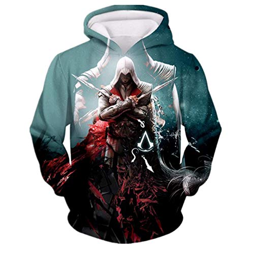 CHENMA Herren Cosplay 3D-Druck Pullover Kapuzen-Sweatshirt mit Kängurutasche von CHENMA