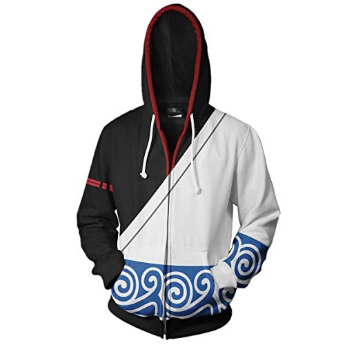 CHENMA Herren Cosplay Gintama 3D-Druck Pullover Kapuzen-Sweatshirt mit Kängurutasche von CHENMA