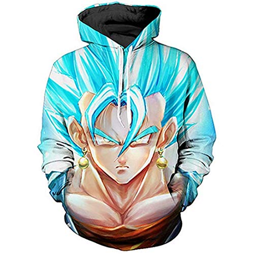 CHENMA Herren Cosplay Goku Kakarot 3D-Druck Pullover Kapuzen-Sweatshirt mit Kängurutasche von CHENMA