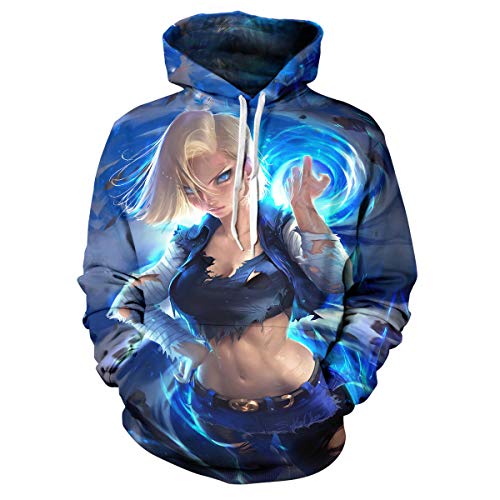 CHENMA Herren Cosplay Goku Vegeta Bedrucktes Hoodie-Sweatshirt mit Fronttasche von CHENMA