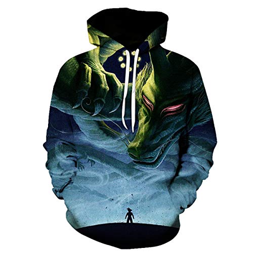 CHENMA Herren Cosplay Goku Vegeta Bedrucktes Hoodie-Sweatshirt mit Fronttasche von CHENMA