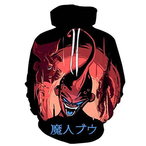 CHENMA Herren Cosplay Goku Vegeta Bedrucktes Hoodie-Sweatshirt mit Fronttasche von CHENMA