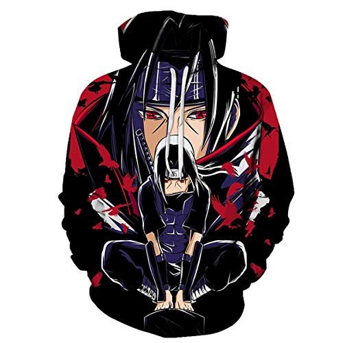 CHENMA Herren Japanischer Anime Cosplay 3D-Druck Pullover Kapuzen-Sweatshirt mit Kängurutasche von CHENMA