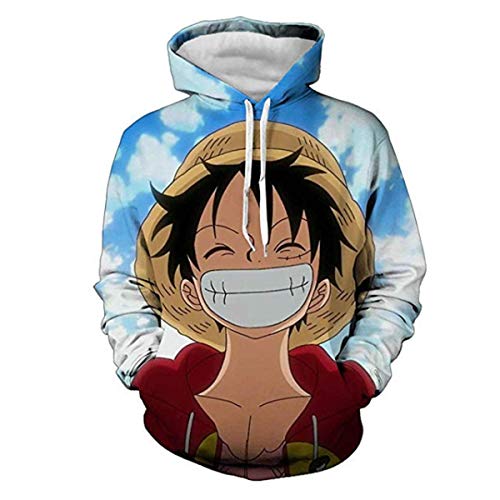 CHENMA Herren ONE Piece 3D-Druck Pullover Kapuzen-Sweatshirt mit Kängurutasche von CHENMA