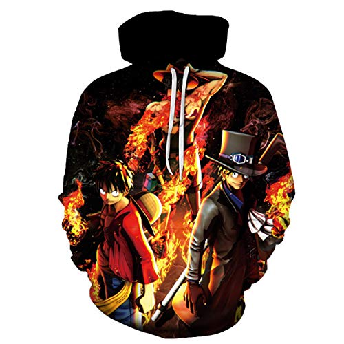 CHENMA Herren ONE Piece 3D-Druck Pullover Kapuzen-Sweatshirt mit Kängurutasche von CHENMA