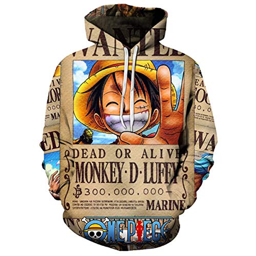 CHENMA Herren ONE Piece 3D-Druck Pullover Kapuzen-Sweatshirt mit Kängurutasche von CHENMA