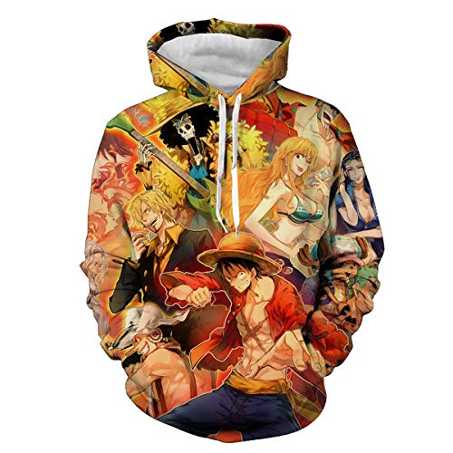 CHENMA Herren ONE Piece 3D-Druck Pullover Kapuzen-Sweatshirt mit Kängurutasche von CHENMA