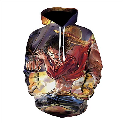 Chenma Herren Einteiliges Sweatshirt mit 3D-Druck, Kapuze und Känguru-Tasche, Couleur 1, XXL von CHENMA