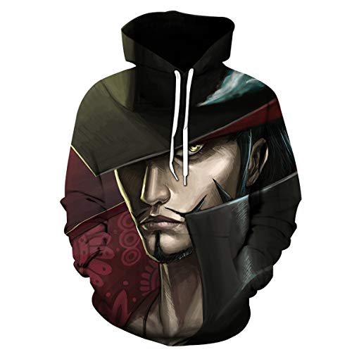 CHENMA Herren ONE Piece 3D-Druck Pullover Kapuzen-Sweatshirt mit Kängurutasche von CHENMA