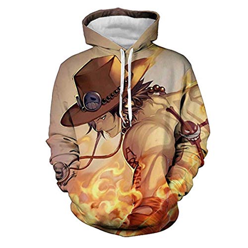 Chenma Herren Einteiliges Sweatshirt mit 3D-Druck, Kapuze und Känguru-Tasche, Couleur 3, XXXL von CHENMA