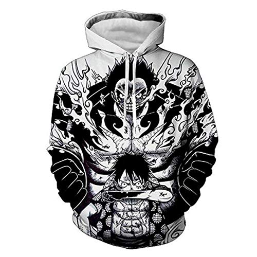 Chenma Herren Einteiliges Sweatshirt mit 3D-Druck, Kapuze und Känguru-Tasche, Farbe: 4, XXXL von CHENMA