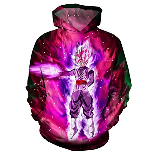 CHENMA Unisex Kinder Jungen Mädchen Goku Cosplay 3D-Druck Pullover Kapuzen-Sweatshirt mit Kängurutasche von CHENMA