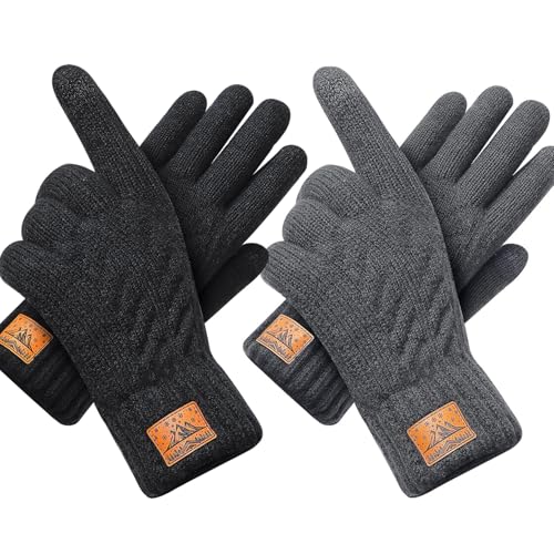 CHENMEI Winterhandschuhe Strickhandschuhe für Herren Damen - Touchscreen Wollhandschuhe, Warme Winterhandschuhe mit Fleecefutter,Wintergeschenke Outdoor für Männer und Frauen von CHENMEI