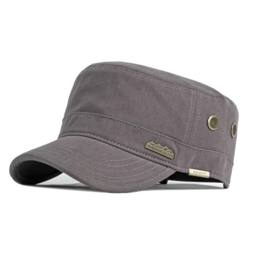 CHENNUO Army Cap Armee mütze Herren Flat Military Baseball Cap Sport Wandern Schirmmütze Kappe (Grau-1) von CHENNUO