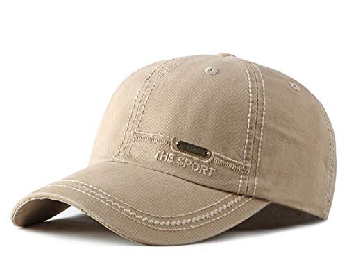 CHENNUO Basecap Herren Baumwolle Baseball Cap Lässig Sport Baseballmütze Kappe 6 Farben (Beige) von CHENNUO